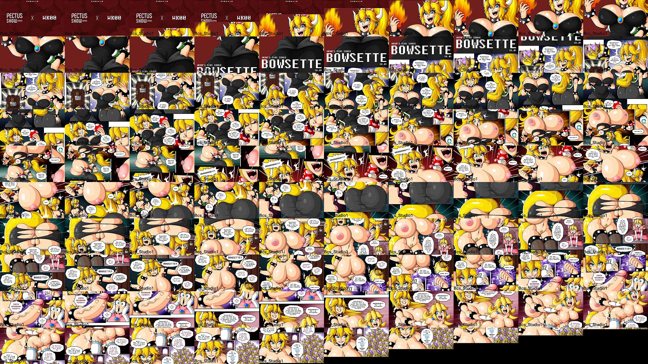 Bowsette Ch01 - The Inflation Mushroom - Expansion Hentai Comic 预览图
