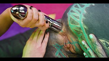 High Heeled Latex Lesbians Destroy Anal Holes with Metal Toy – Gaping ATP