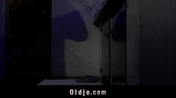 Young horny therapist hard fucking beard old man into the bathroom