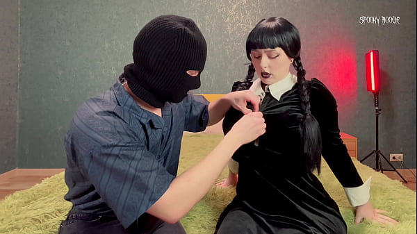 Wednesday Addams gets fucked in her tight pink asshole by Xavier's big cock