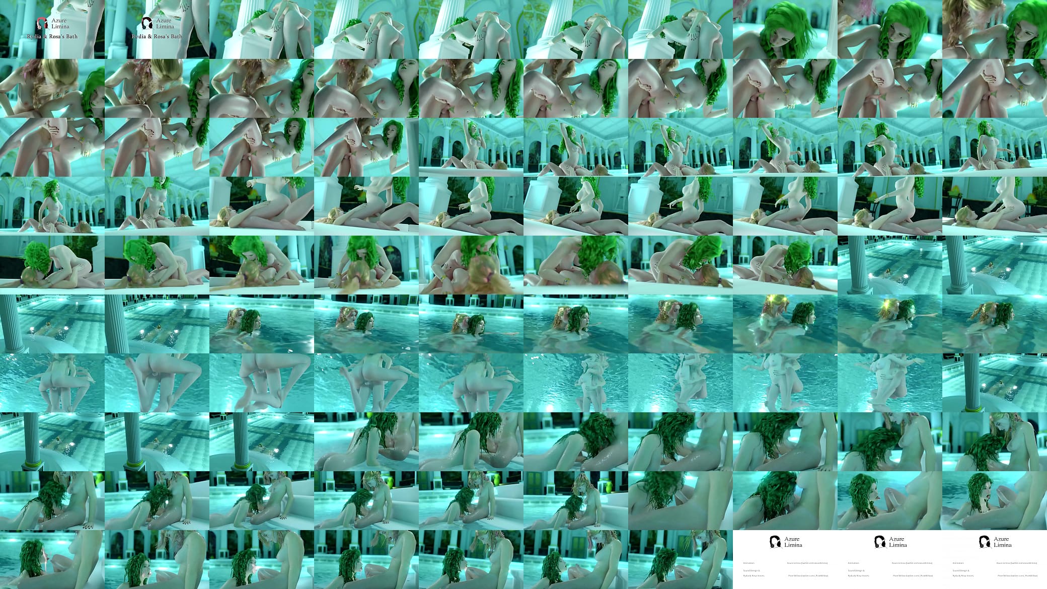 Azure Limina Rydia and Rosa&#039;s Bath 预览图