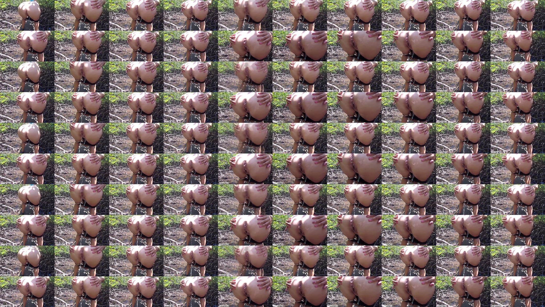 Sexy big ass peeing in public park 预览图