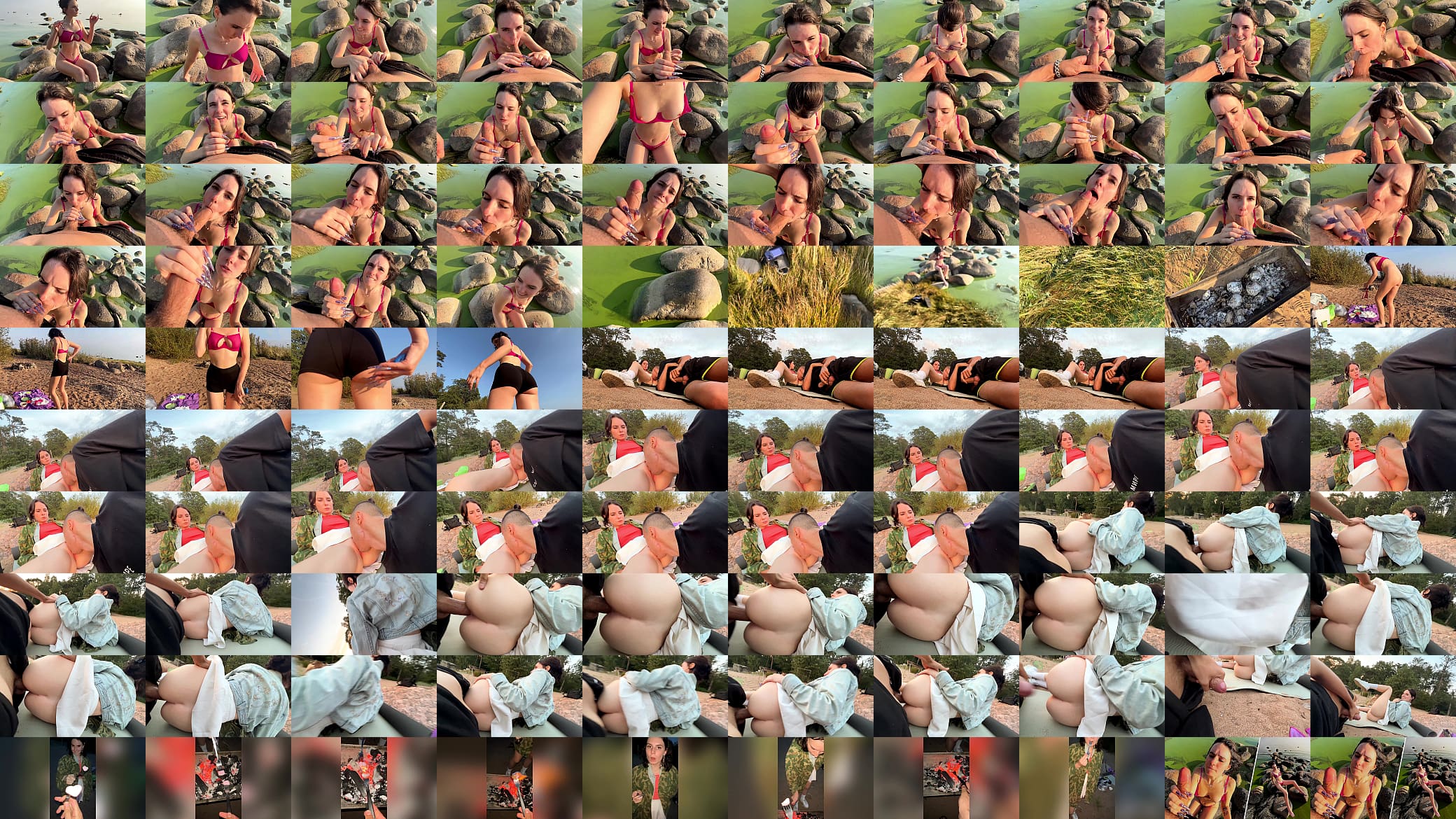 Green Water - Wet and Wild Blowjob on the Public Beach 预览图