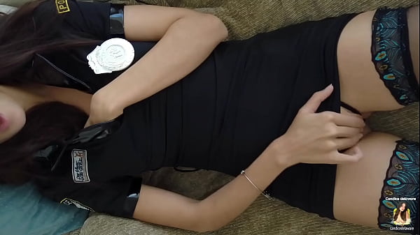 POLICE WOMAN ARRESTS HERSELF TO HAVE AN INTENSE ORGASM - CANDICE DELAWARE