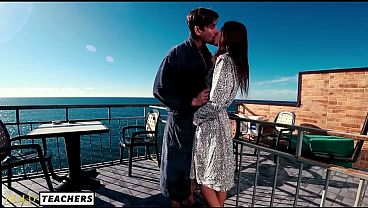 Porn Model With Perfect Body Gets Fucked On Balcony To The Sound Of The Sea