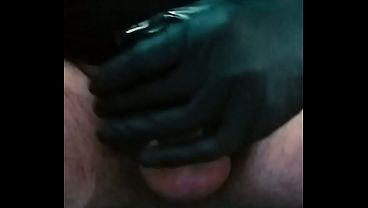 Cuming with Latex glove