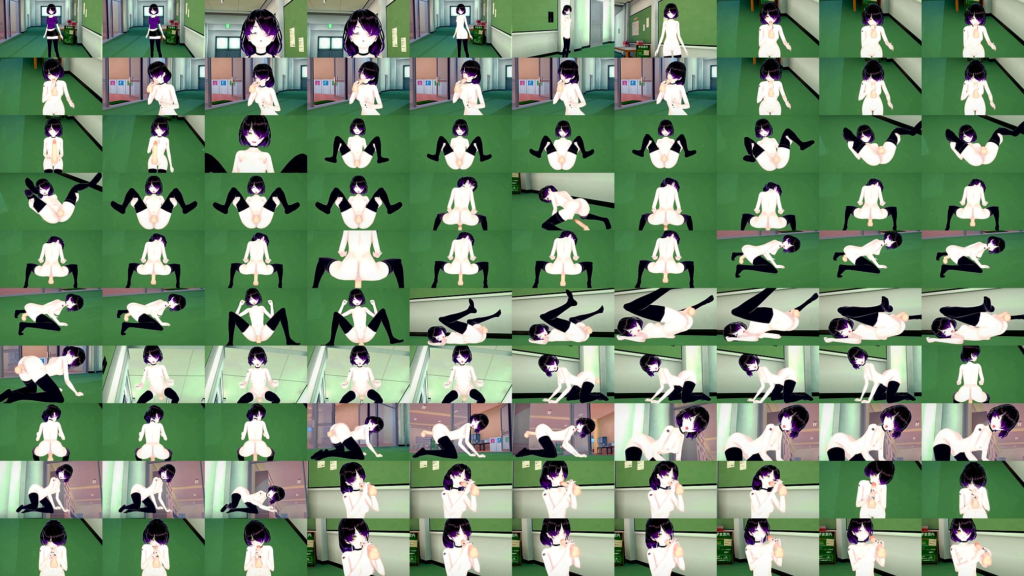 Hot skinny emo bitch fucked senseless with ahegao (Hentai) Koikatsu! 预览图