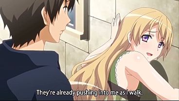 Hentai friends fucking in public park