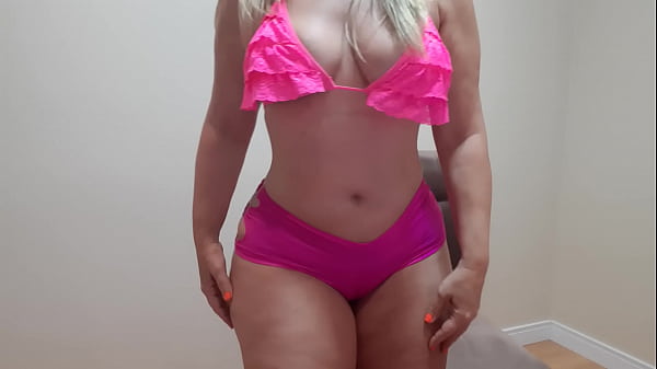 Bigassblonde - dança sensual de shortinho rosa pink/ sexy dance in pink shorts