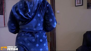 Dirty slut calls maid to clean her ass of load after getting fucked by a doctor