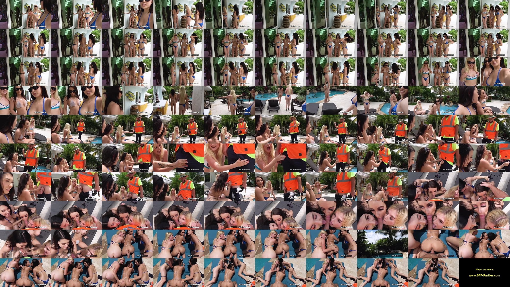 Bikini foursome by the pool on a beautiful sunny day 预览图