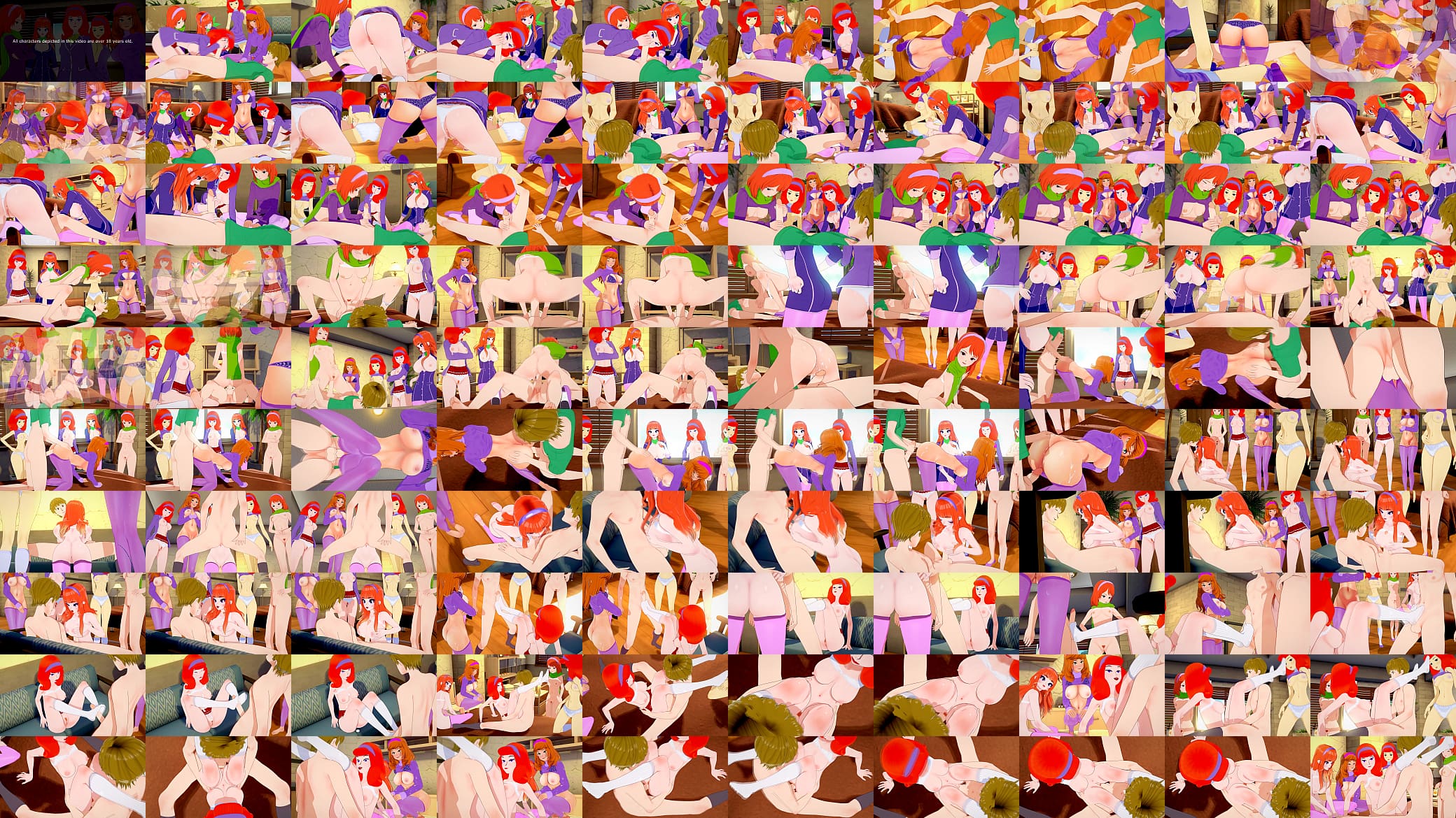 Scooby Doo - Into the Daphne Verse - Daphne clones takes turns fucking Shaggy 预览图