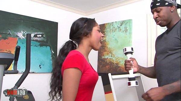 Tiffan Training with huge big black cock Jon Jon