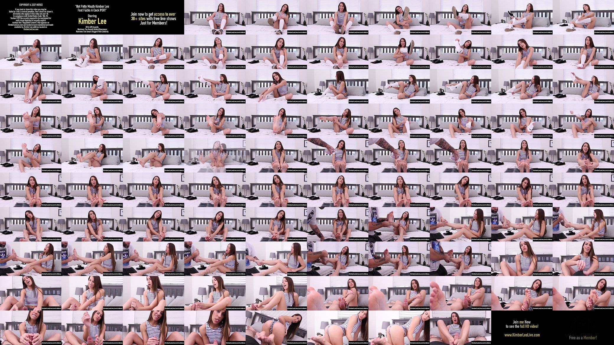 Hot Potty Mouth Kimber Lee Foot Fucks A Cock POV! 预览图