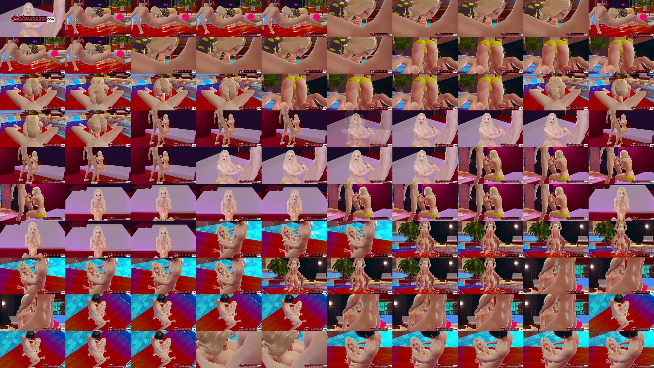 3D Hentai in the Pool with Big Boobs: Sloppy Blowjob for Big Dick, Handjob POV, and Cum on Tits After Titfuck 预览图