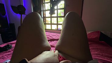 I like to masturbate while the workers are outside, I like that a lot