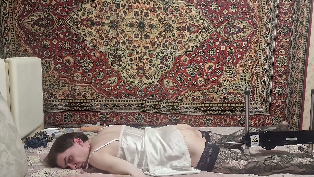 Crossdresser homemade amateur anal Fucking Machine