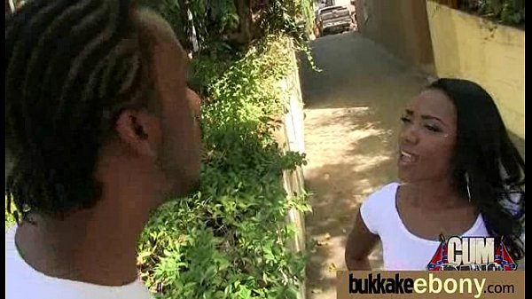 Ebony Gang bang and CUM FEEDING 17