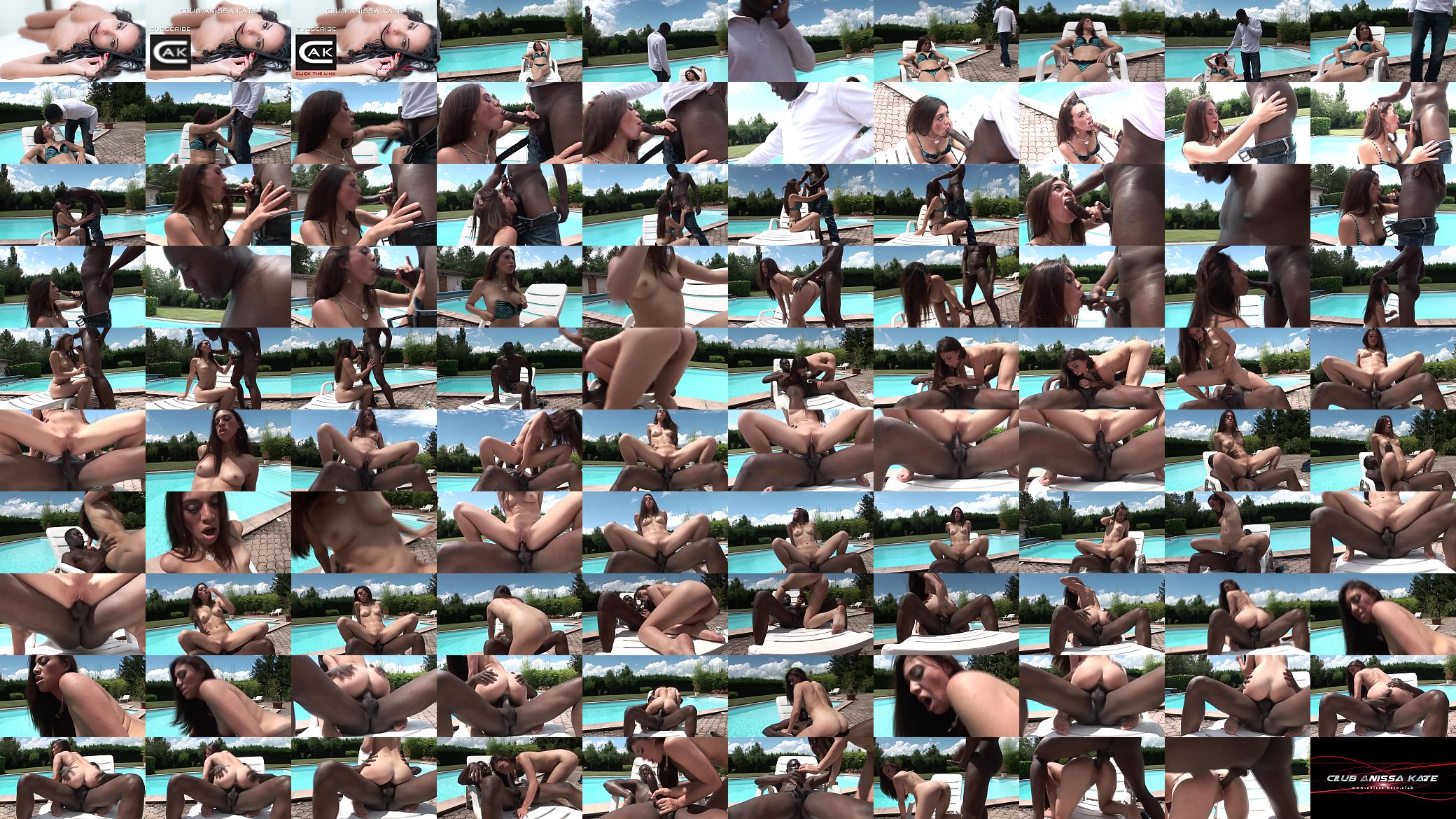 Tiffany Doll, bais&eacute;e par une grosse queue noir au bord d&#039;une piscine. 预览图
