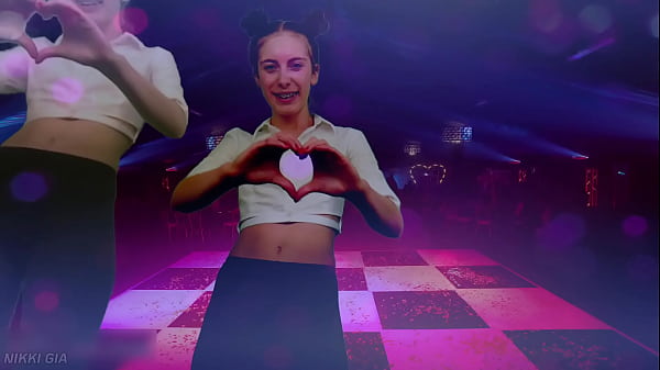 Dancing to electronic music in a club