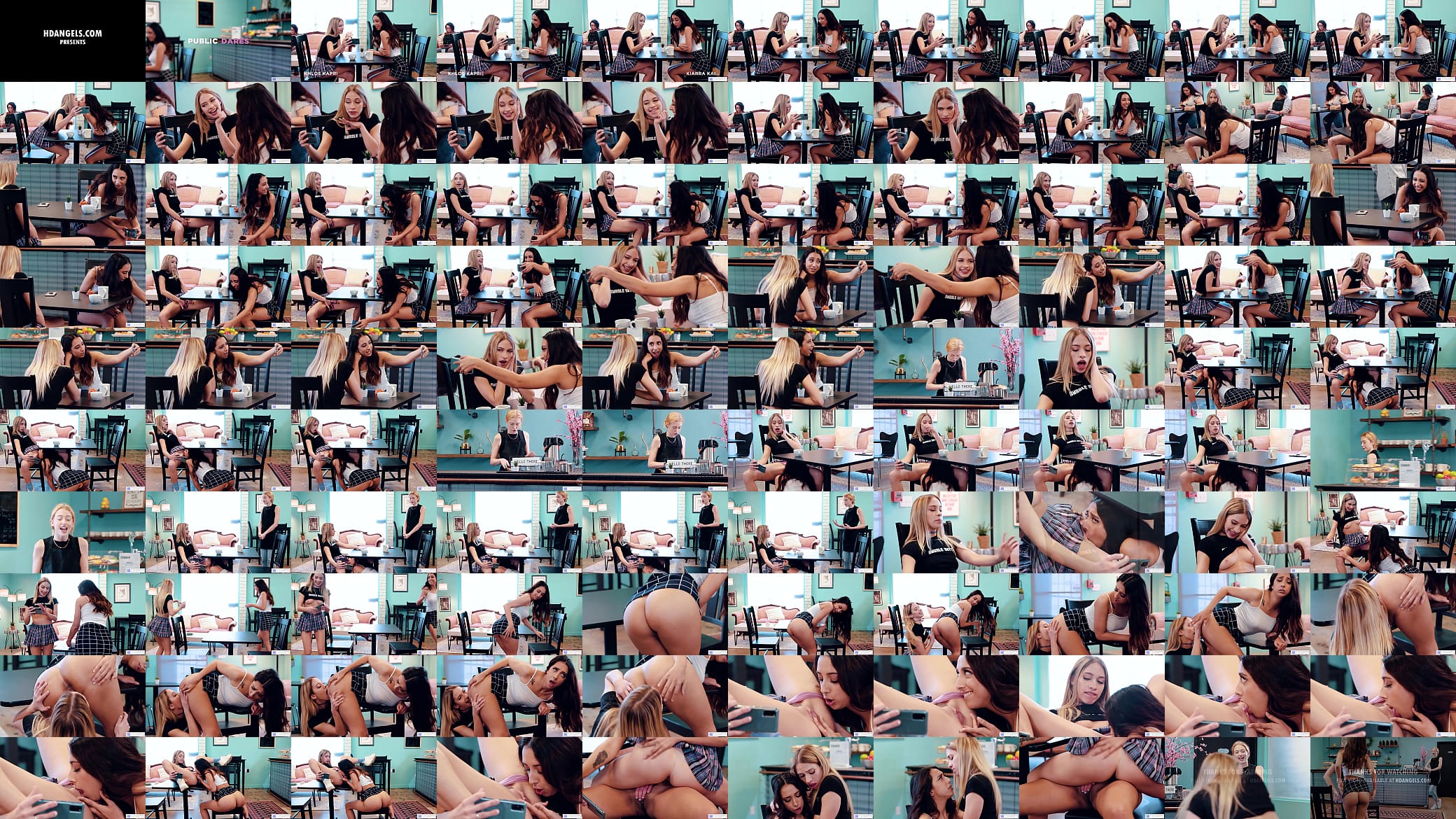 Public sex in a coffee shop - Khloe Kapri and Kiarra Kai 预览图