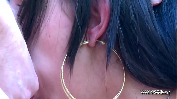 Two strangers convince spanish brunette to fuck in public her tight ass