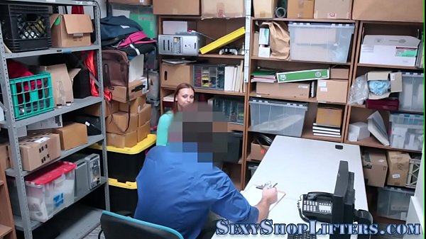 Teen thief throating cops cock