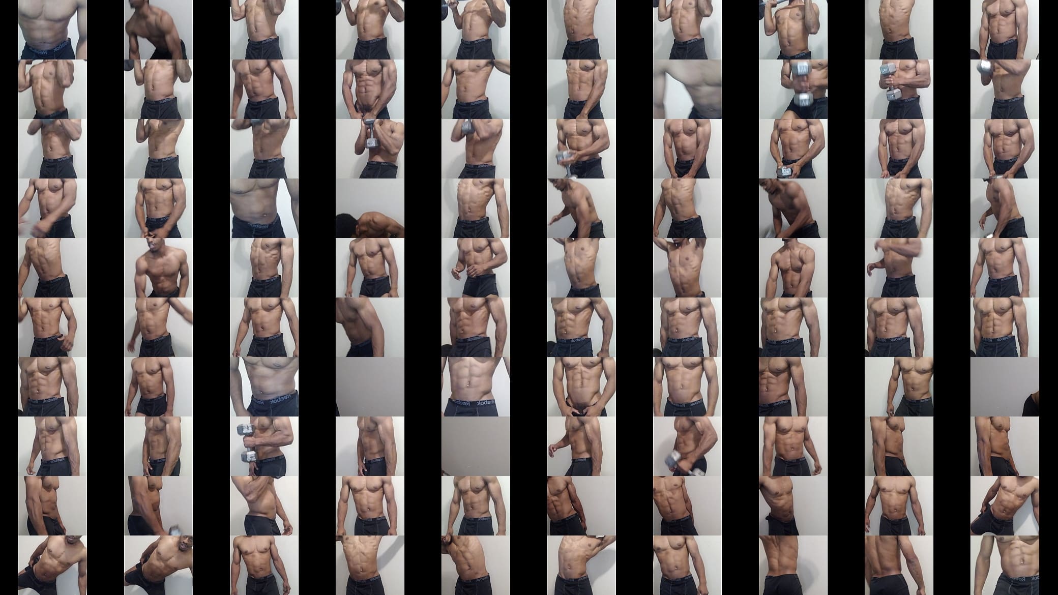 Workout at work while waiting to empty huge truck getting oiled up and sweaty 预览图