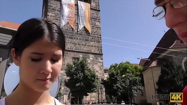 HUNT4K. Rich guy picked up teen Madelina Dee not afraid of her BF