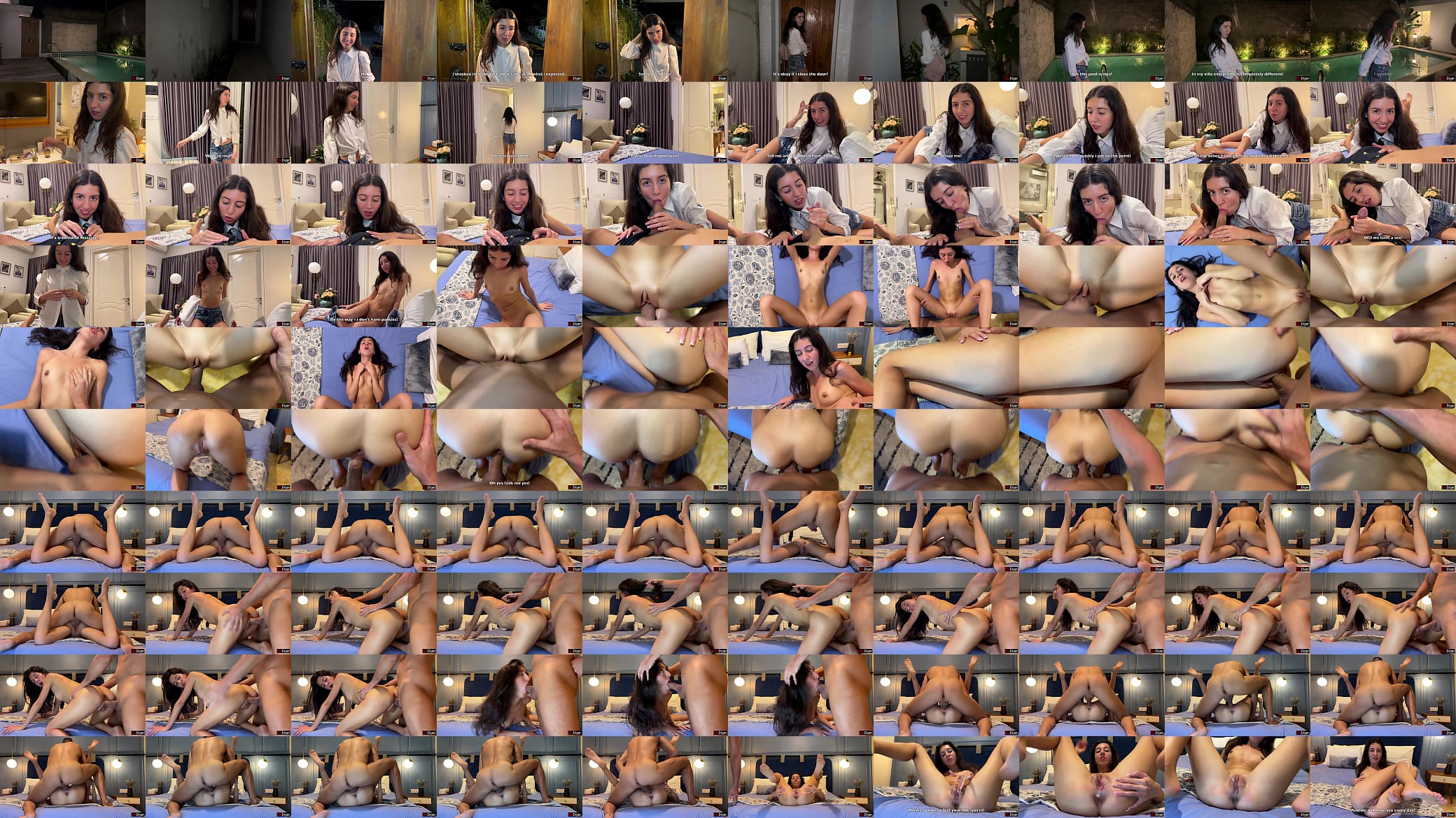 Girl next door came late at night to see my villa, but it was just an excuse to... Creampie 预览图