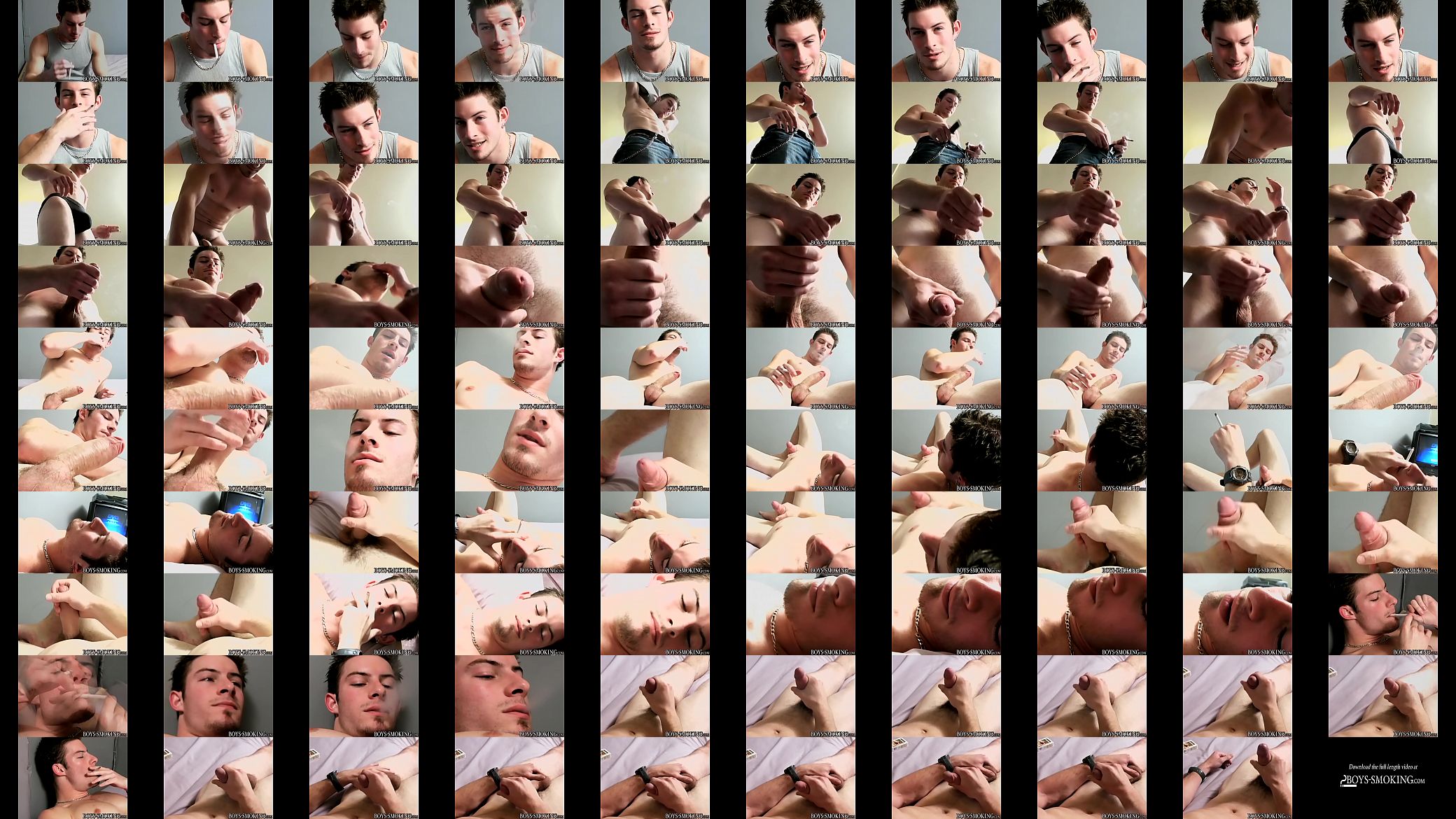 Chain-smoking Mike Roberts shoots hot cum after jerking solo 预览图