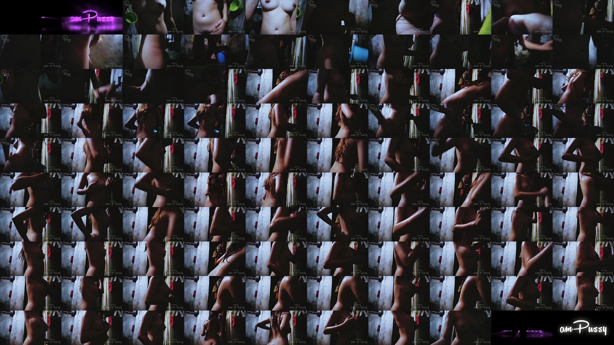 Young Filipina girl with sexy body in shower in dark 预览图