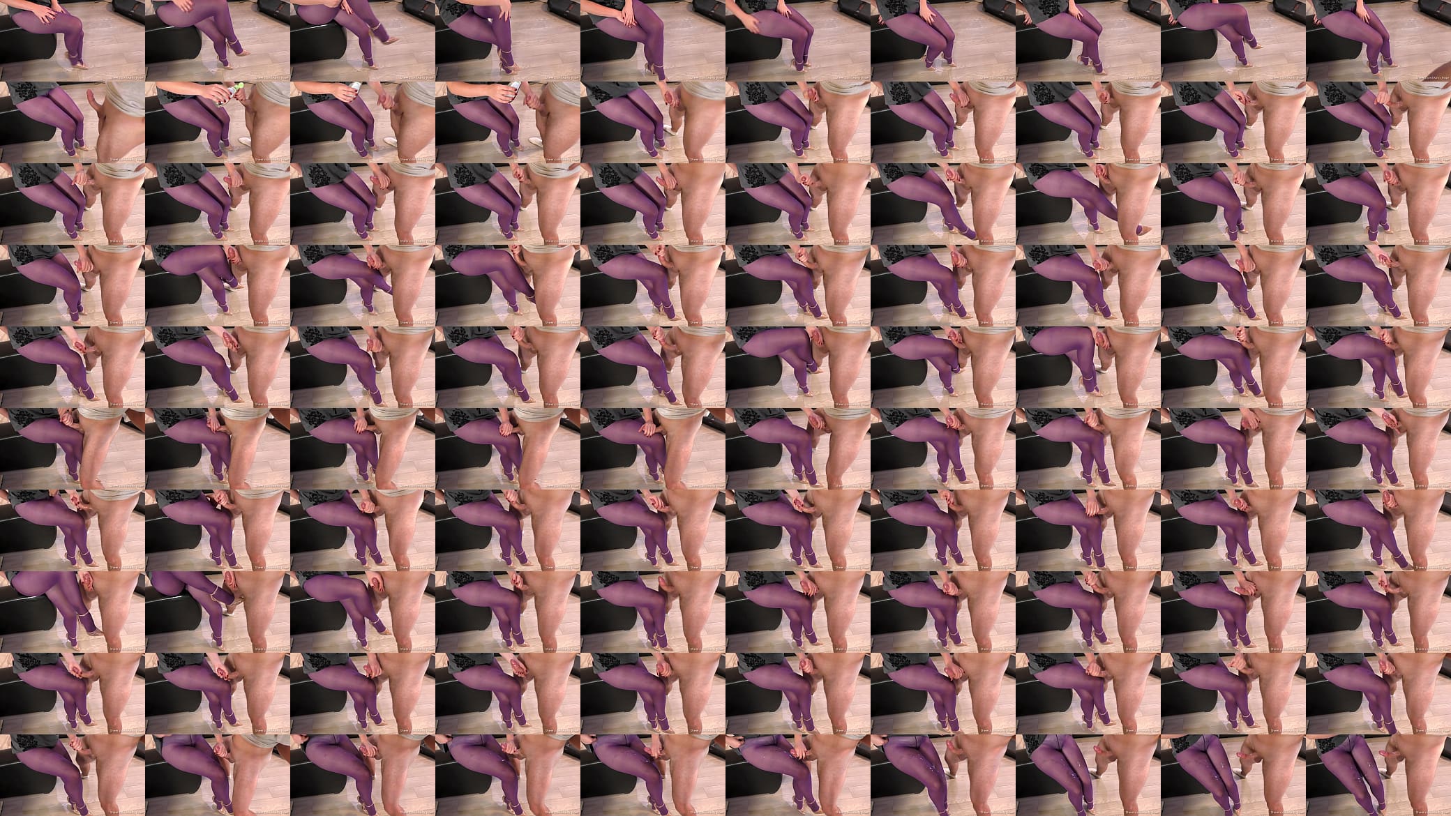 Cumshot on legs in Pantyhose Stepsister 预览图