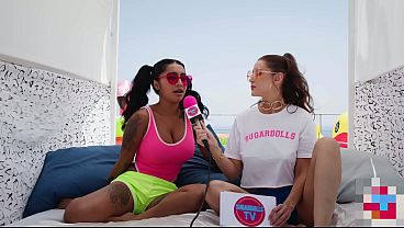 Hot Lesbian Fun with Sybil Raw - she stretched my pussy with a BBC dildo and she squirted so much touching herself!