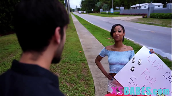 Tiny small teen babe bribed and fucked