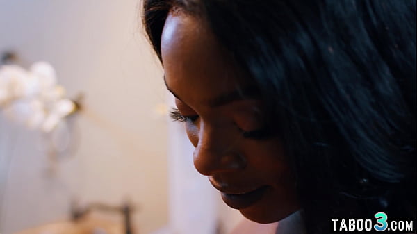 Ebony lesbian Ana Foxxx strapon fucking her hot blonde MILF mistress ass