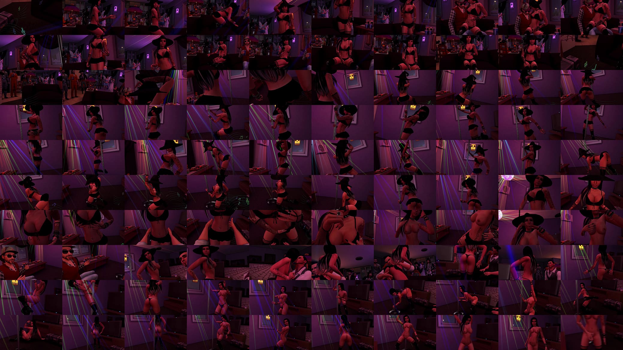 Jozie Dark Halloween Tease - Sims 4 Porn Video 预览图