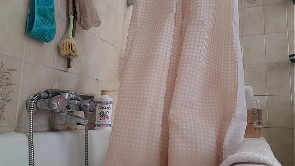 Under the shower - Your stepmom and her big hairy pussy