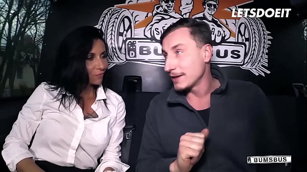 Download Video - Big Tits Brunette Lady Paris Hardcore Fuck In The Backseat Of The Bus - LETSDOEIT