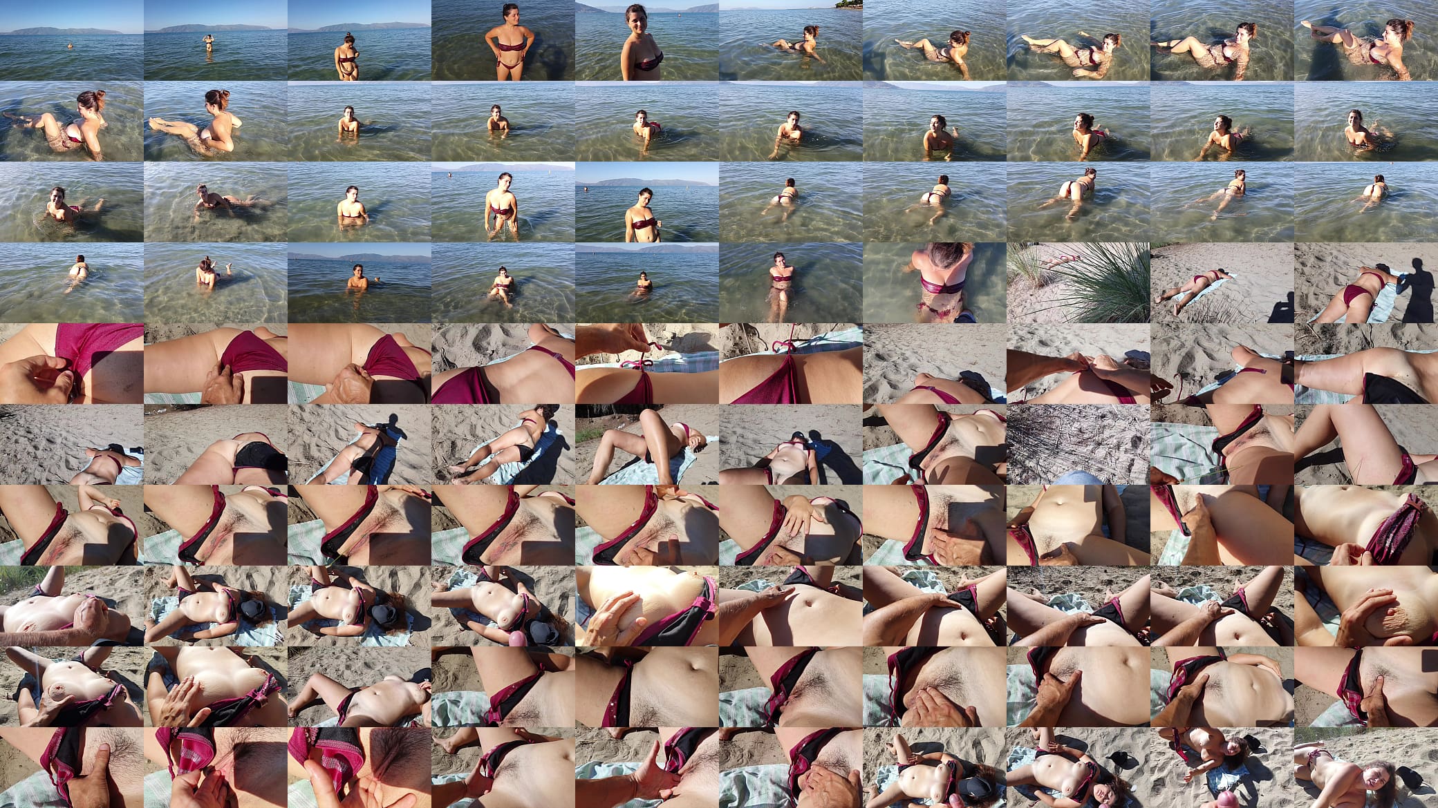 Spied, Touched and Cum on her Face on the Beach. GIRL SHOK 预览图