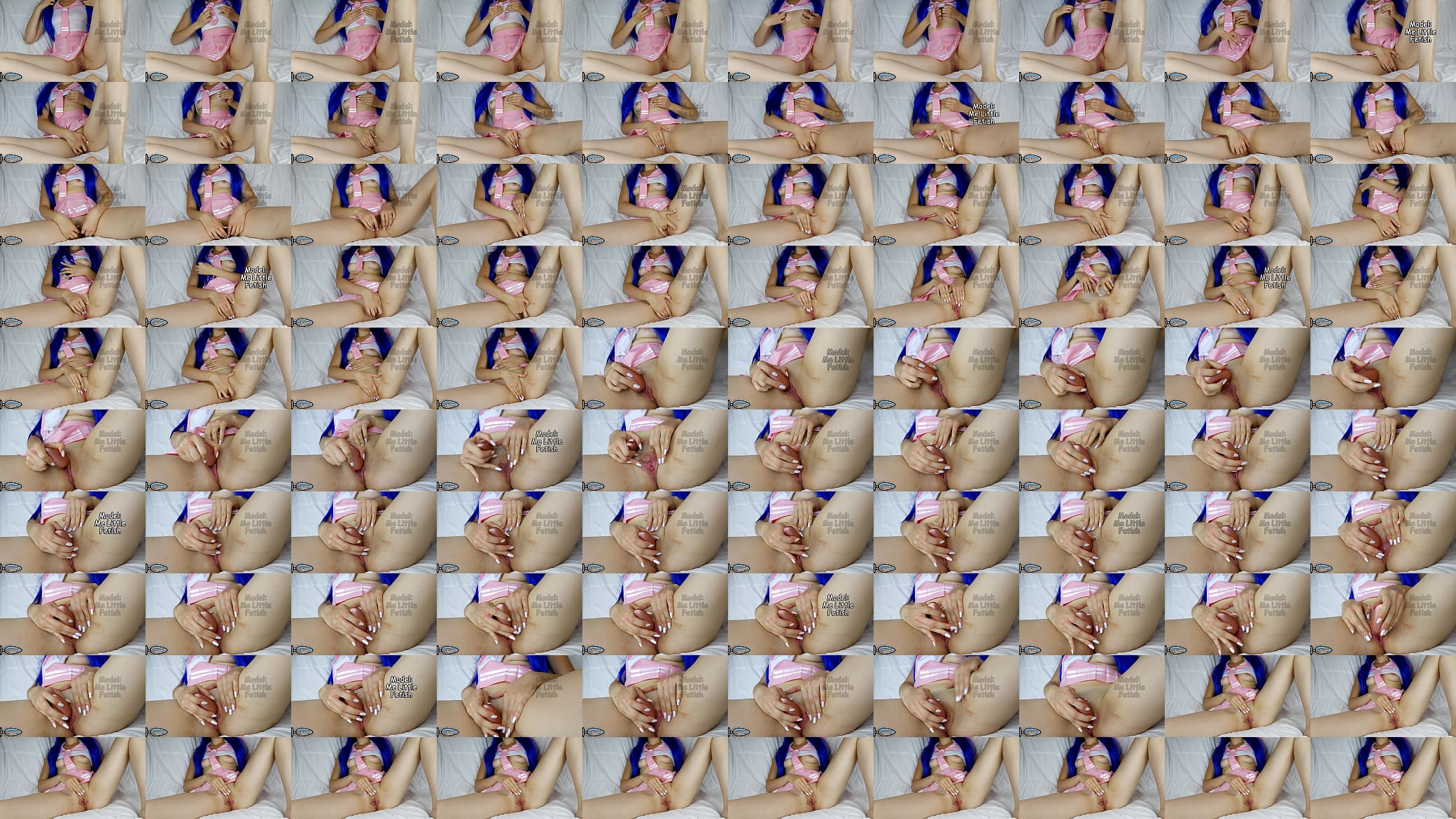 Upskirt No Panties College Student Colored Hair Masturbation Big Labia 预览图