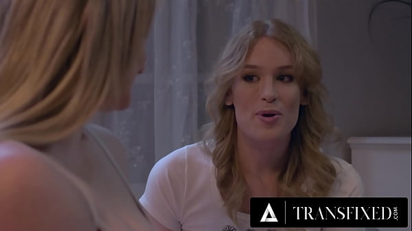 TRANSFIXED - Trans Teen Erica Cherry Lets Her Cis BFF Play With Her Cock During Sleepover w CUMSHOT