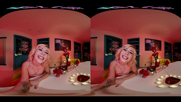 Your gorgeous blonde girlfriend thanks you for her Valentine's Day gifts in VR