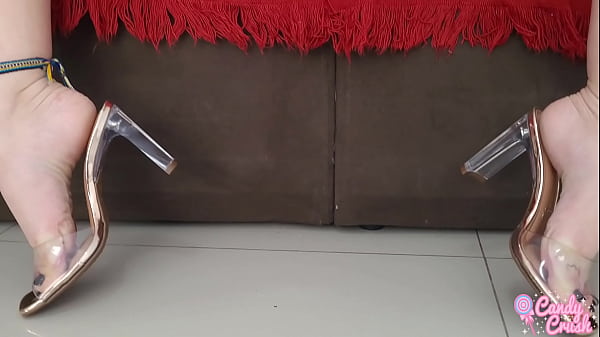 Teen slut Candy Crush getting assfucked by a shoe and drinking piss