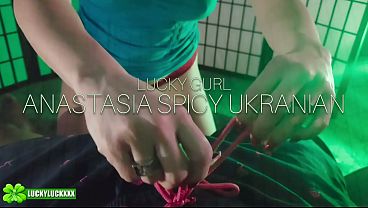 Lucky Gurl Anastasia Spicy Ukranian - Hot POV Blowjob Throat Fucking A BBC