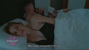 Effy Lil Seduces Her Step Sister's Boyfriend in Their Shared Hotel Bed Right Beside Her Unaware Step Sister