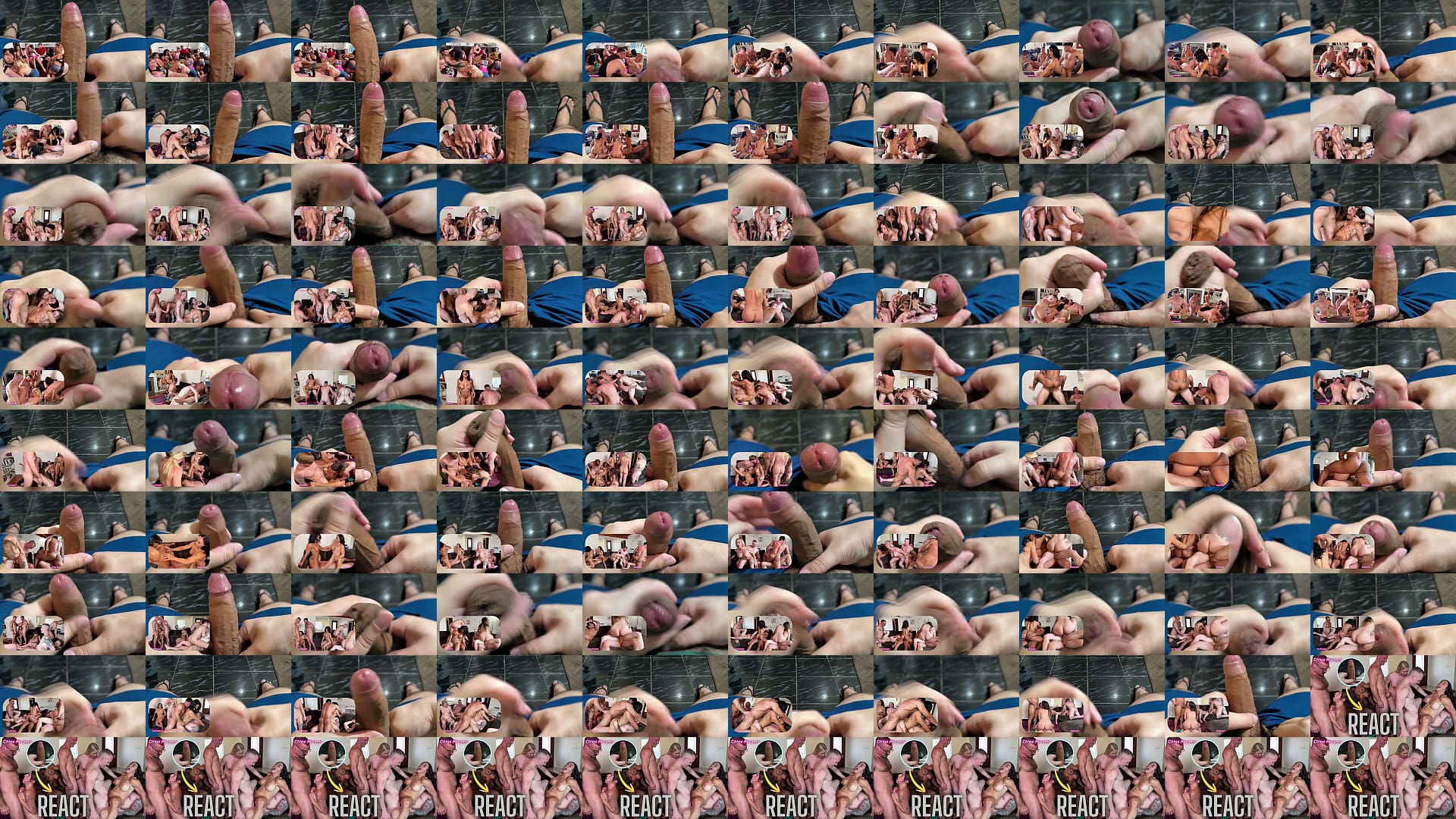 React: Fit Couples Bisexual Nine Person ORGY! Hard Rough Fucking and DVP - Chloe Kreams 预览图