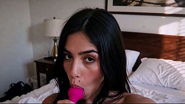 The neighbor downstairs came up to complain about the noise and ended up fucking my ass - Latina - Spanish porn - AI Porn