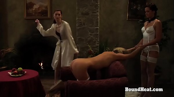Disappeared On Arrival: Caught Lesbian Slave Bent Over Sofa And Whipped Hard