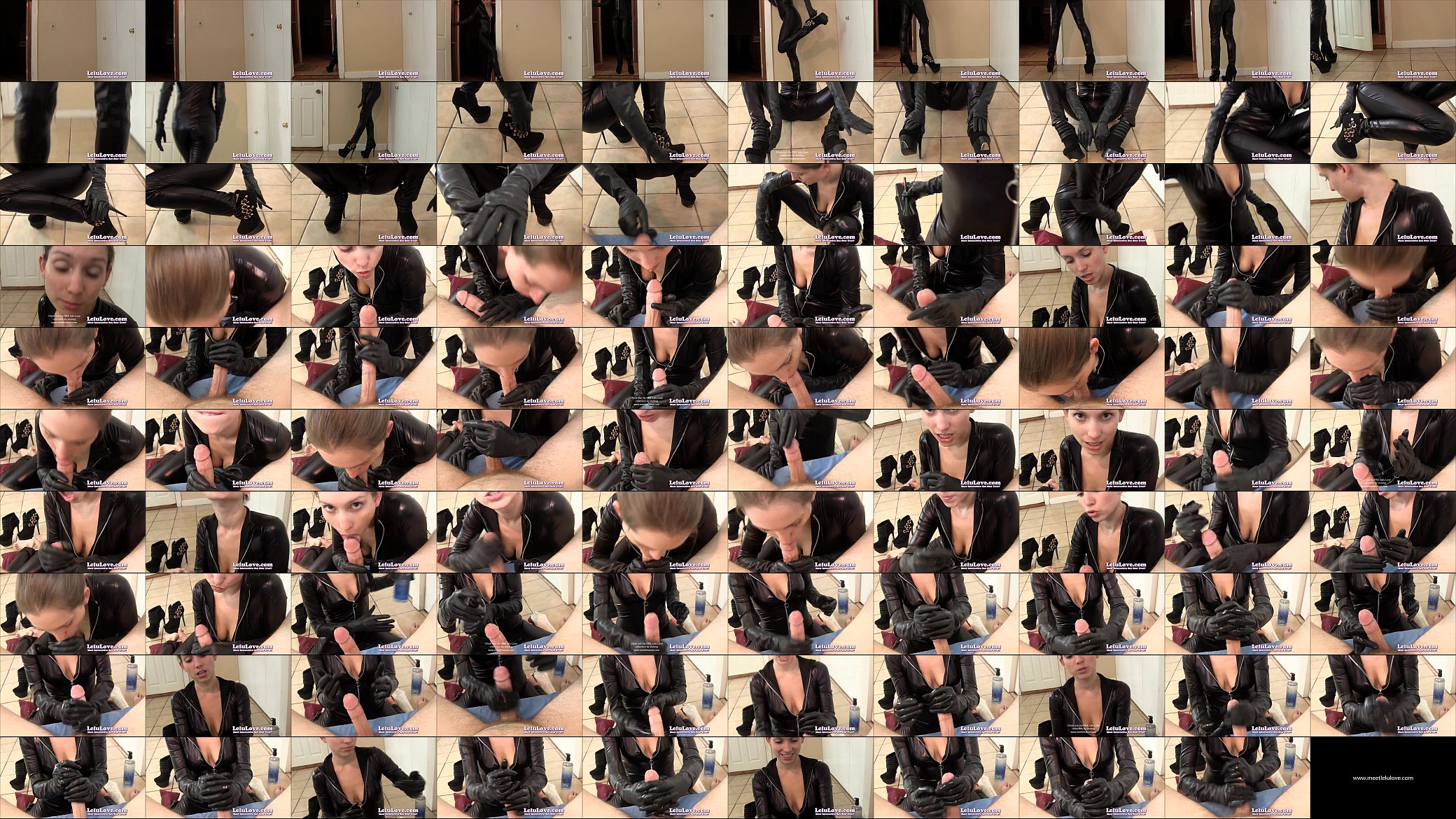 Lelu Love In A Sexy Catsuit Giving A Handjob 预览图